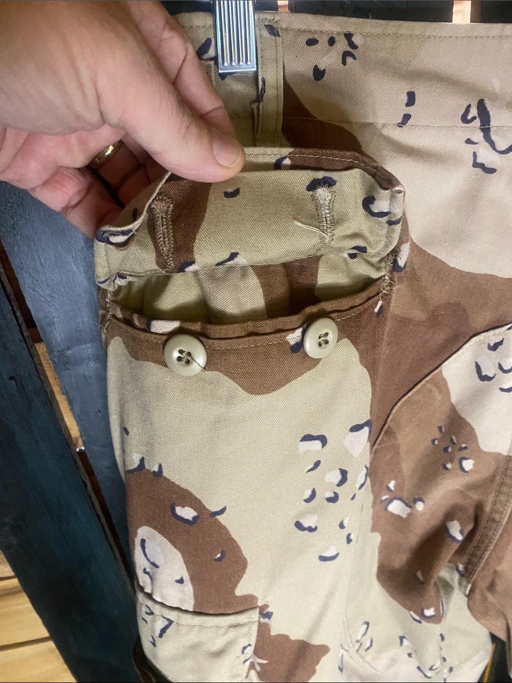 Vintage Desert Storm chocolate chip Camo Cargo Pants - Tan/Brown large short - Picture 6 of 7